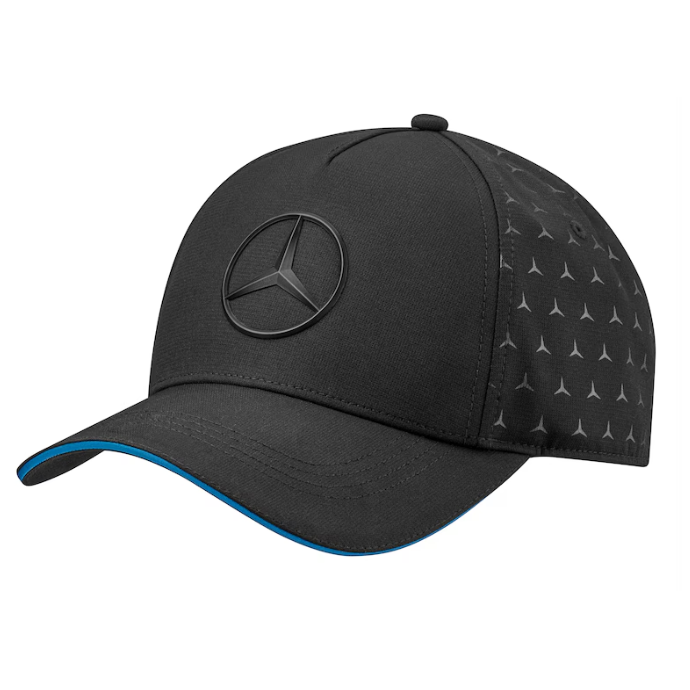 Cap Schwarz mit blauem Rand