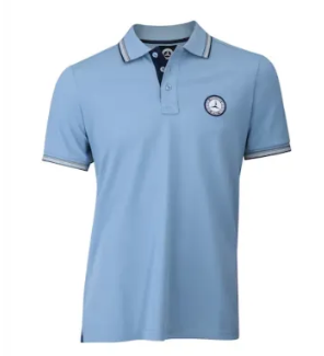 Poloshirt Herren, Vintageblau