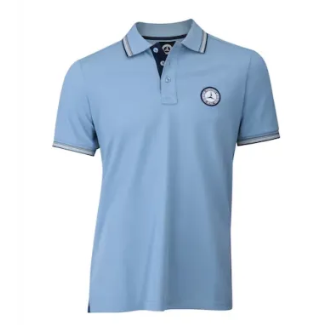 Poloshirt Herren, Vintageblau