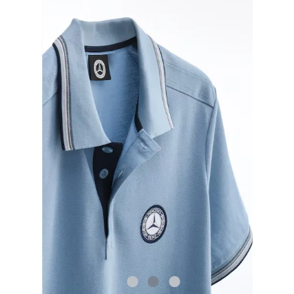 Poloshirt Herren, Vintageblau